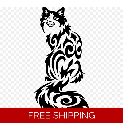 Tribal Cat Die Cut Vinyl Decal sticker COPY Tribal Cat Die Cut Vinyl Decal sticker COPY